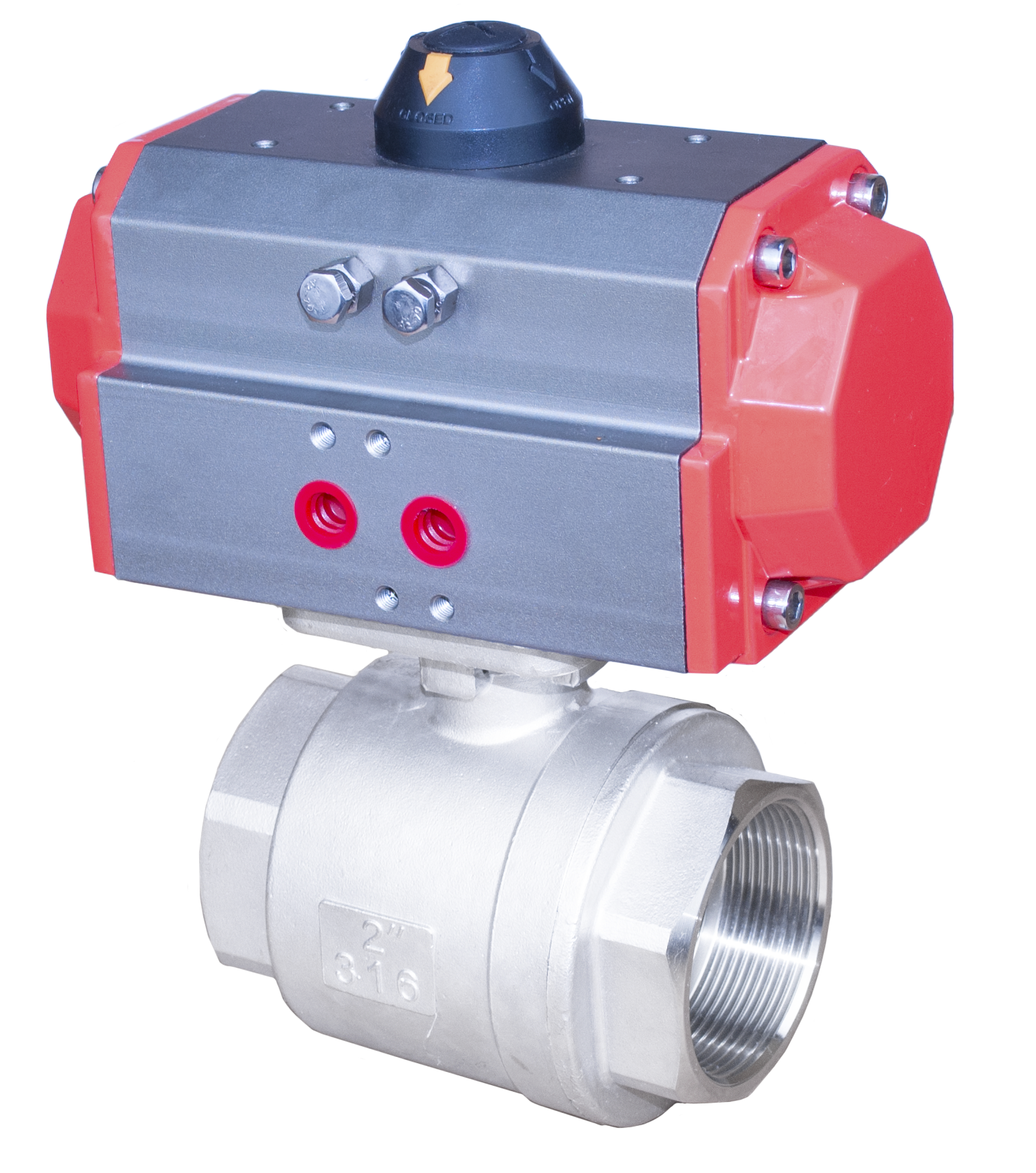 2PC Pneumatic Ball Valve view 3