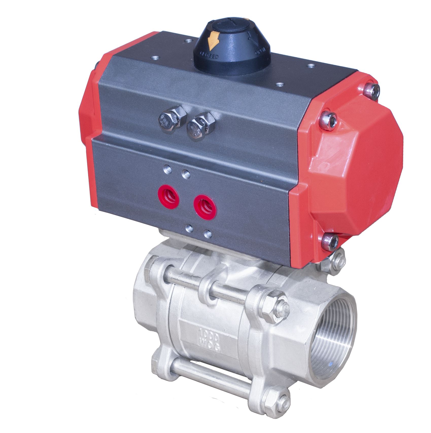 3PC Pneumatic Ball Valve view 3