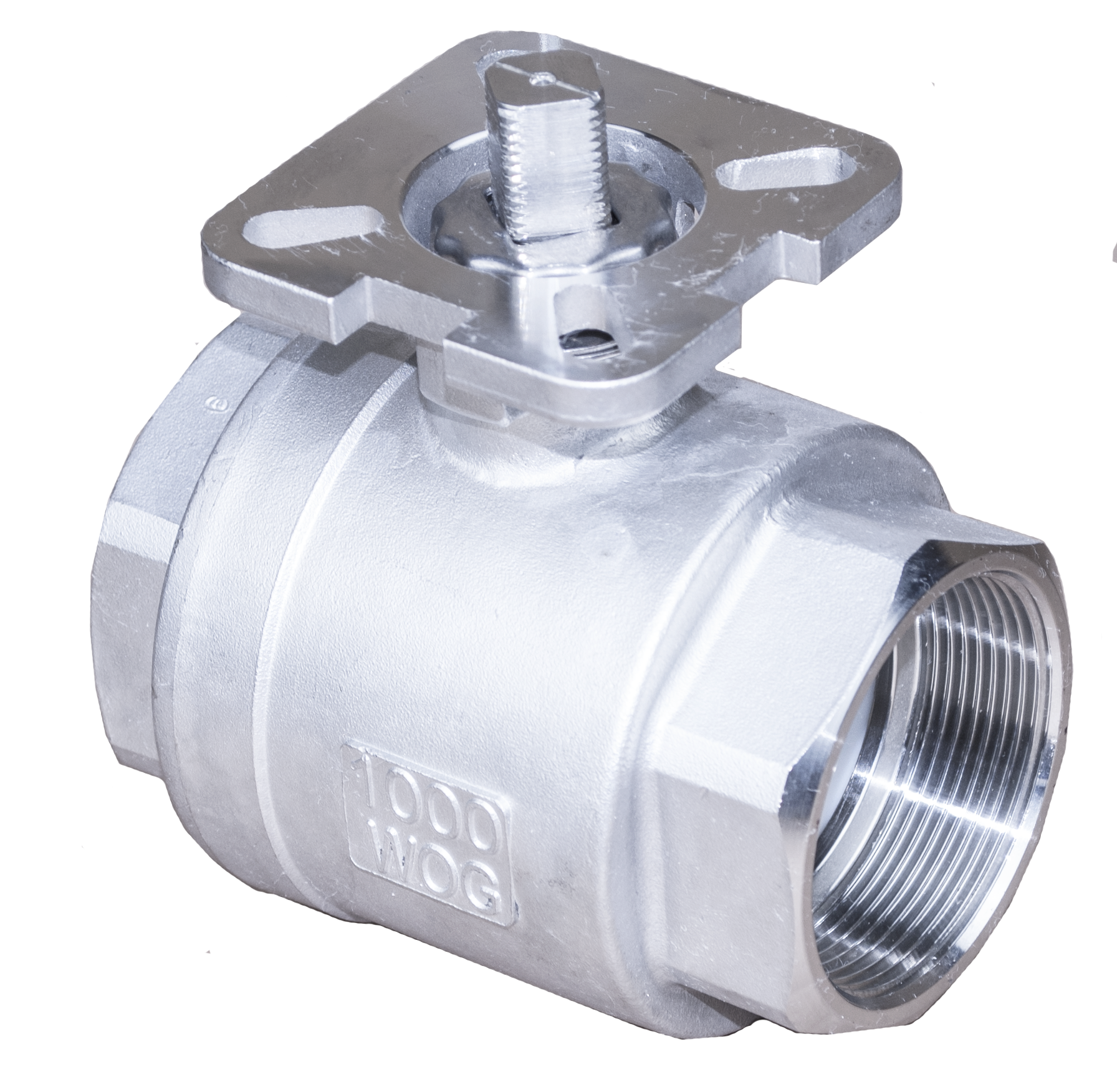 2PC Threaded High Mounting Pad Ball Valve view 3