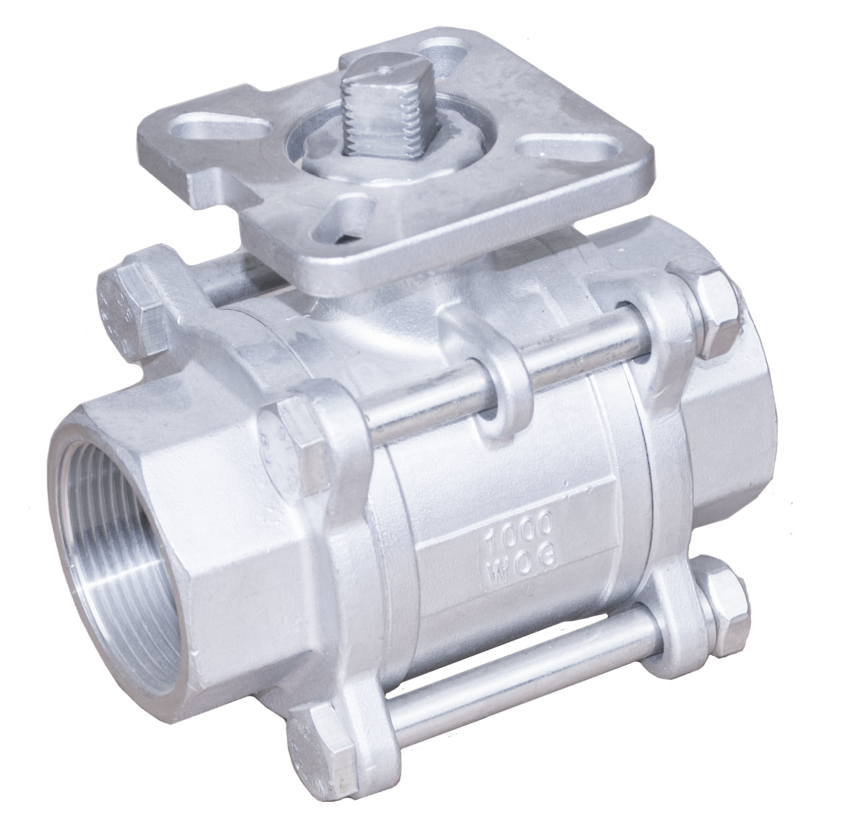 3PC Threaded High Mounting Pad Ball Valve view 2