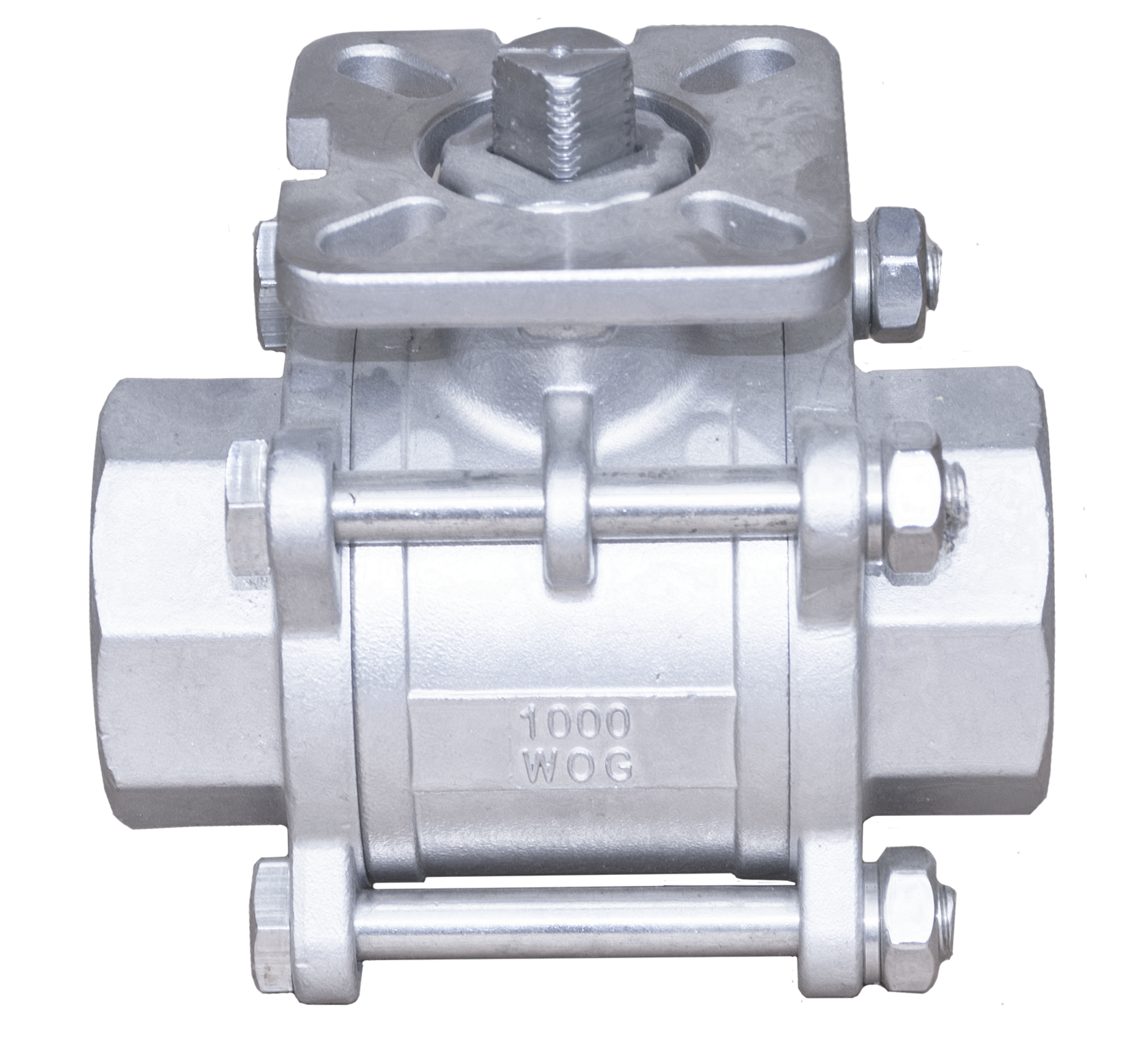 3PC Threaded High Mounting Pad Ball Valve view 3