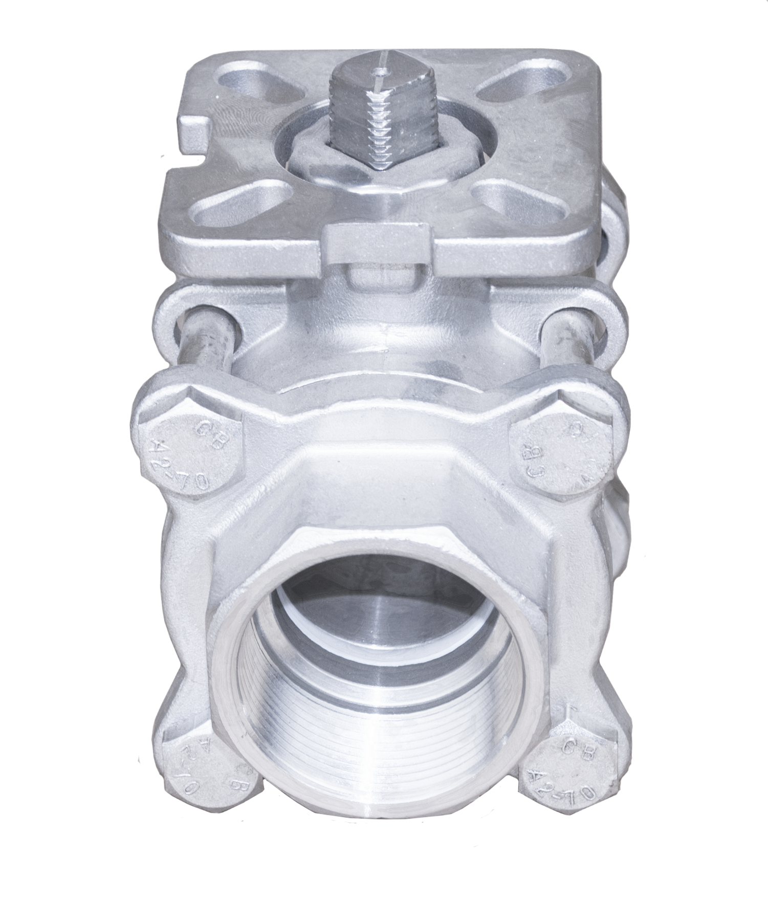3PC Threaded High Mounting Pad Ball Valve view 5